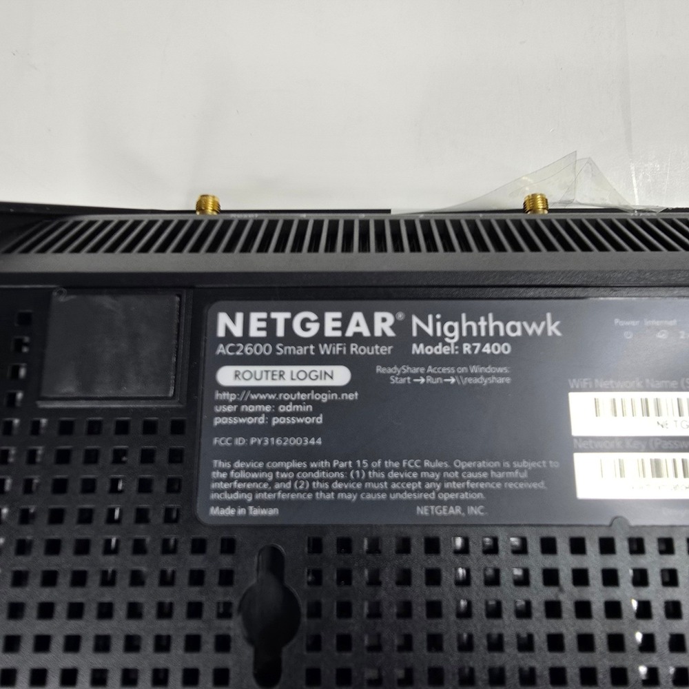 NETGEAR Nighthawk AC2600 Smart WiFi Router Model R7400 Wireless Internet - Picture 4 of 7